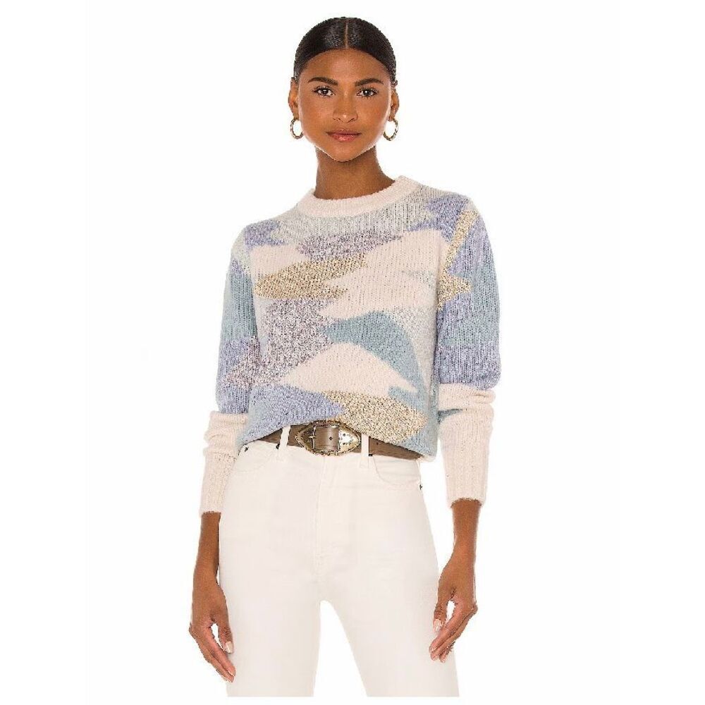 La Vie Fluffy Aire Sweater in Multi by Rebecca Taylor in Multi Combo Size M